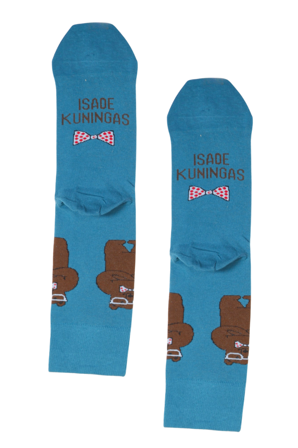‘KING OF FATHERS’ cotton socks with bears and text