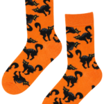 SCARY CAT Halloween socks with black cats