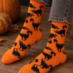SCARY CAT mustade kassidega Halloweeni sokid