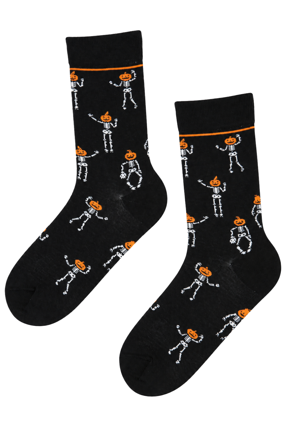 Black Halloween socks with SCULLY skulls