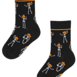Black Halloween socks for children with SCULLY skulls