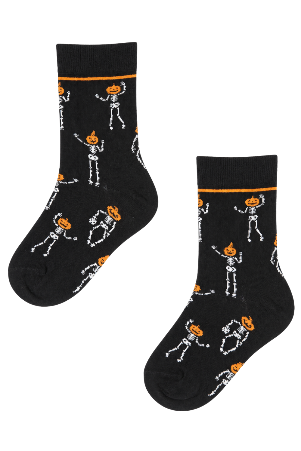 Black Halloween socks for children with SCULLY skulls