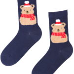 MURRY dark blue cotton socks with bears